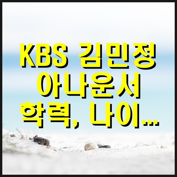  김민정 아나운서 학력,나이,남편,프로필 요점정리!