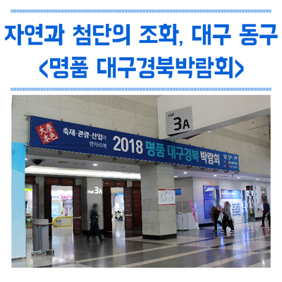 자연과 첨단의 조화! 2018 명품 대구경북박람회: 김유성 기자/대구 동구청, 대구동구청장, 대구 박람회, 코엑스