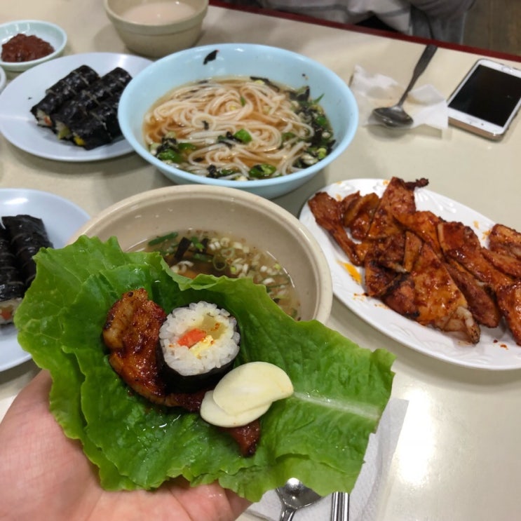  [전주] 전주 중앙시장 맛집 ‘진미집’ 연탄불고기와 김밥이랑 쌈싸먹는 이색적인곳