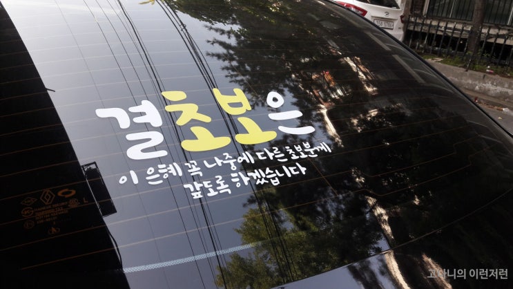  [초보운전 탈출기] 운전연수 1일차, 결초보은 스티커 붙이고...