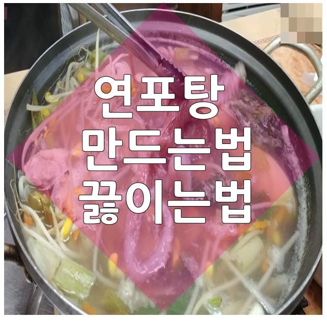  연포탕만드는법, 끓이는법 집에서 간단히
