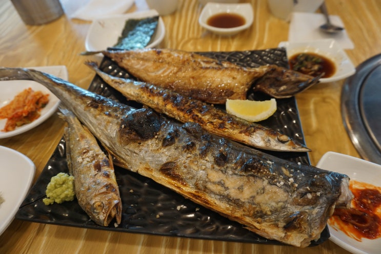  신구대학교 식물원 맛집! - 사랑이네 생선구이(연탄불 생선구이와 보쌈!)