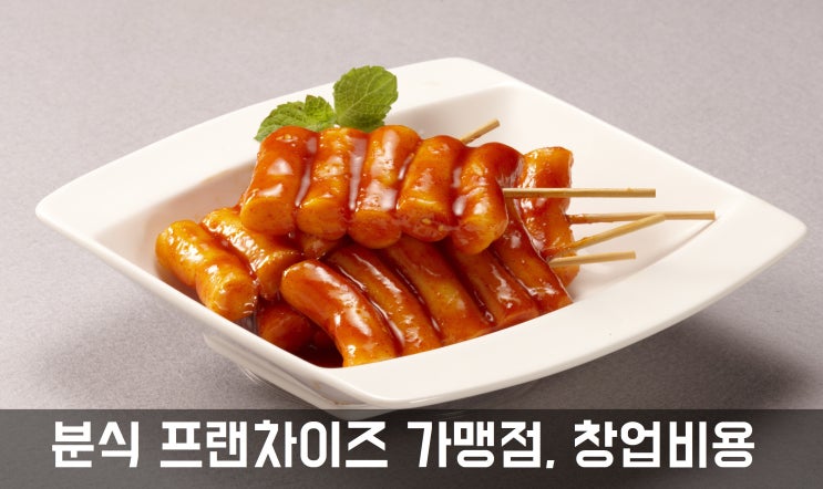  분식 프랜차이즈 가맹점, 창업비용 얼마?Ⅴ