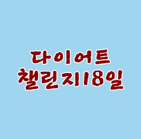 다이어트챌린지 18일차 