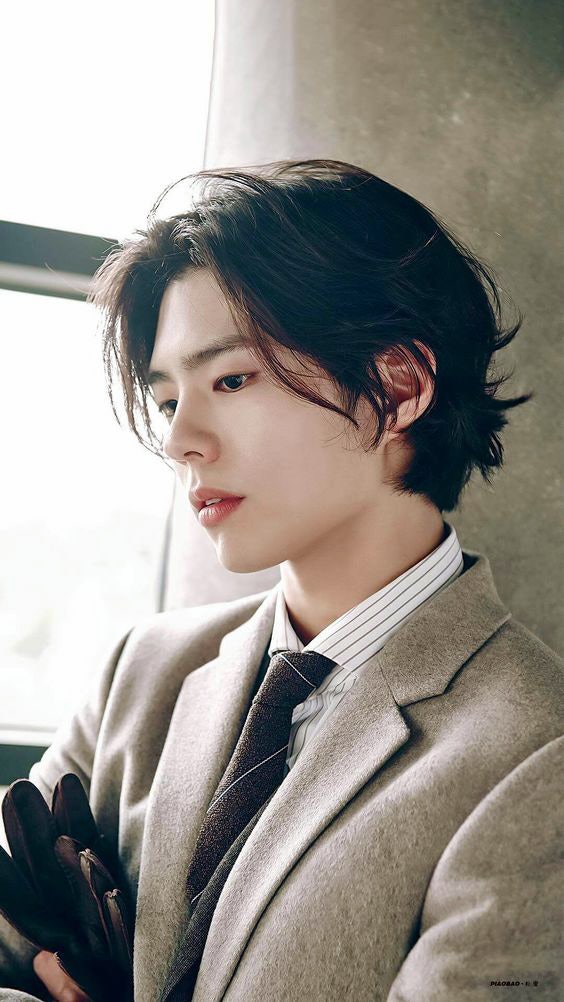 트렌드 헤어 & 긴 가르마 머리 스타일 & 박보검 머리