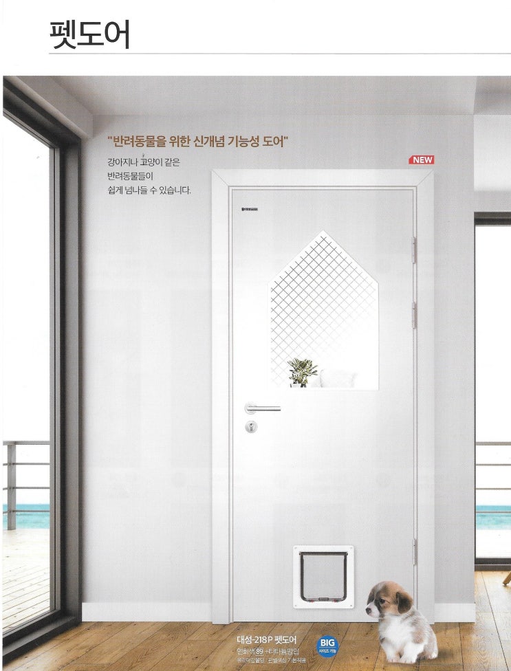  반려동물을 위한 신개념 기능성 도어 "대성 펫도어"출시