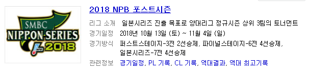 2018.10.17 NPB CS(클라이막스) 파이널스테이지 (히로시마 vs 요미우리 세이부 vs 소프트뱅크)