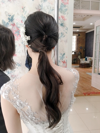  끌림 도산점) 신부 포니테일 촬영헤어