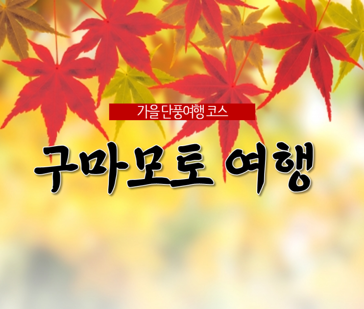  11월 일본여행지 추천, 가을 구마모토 여행코스