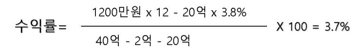  부동산 수익률 계산