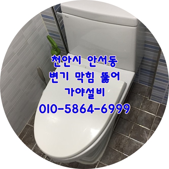  천안시 동남구 안서동 상명대학교근처 원룸 변기막힘 변기역류 변기수리