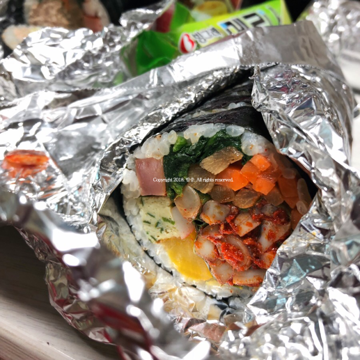  의정부 신곡동 엄마김밥 매운오징어김밥은 분식계 탑