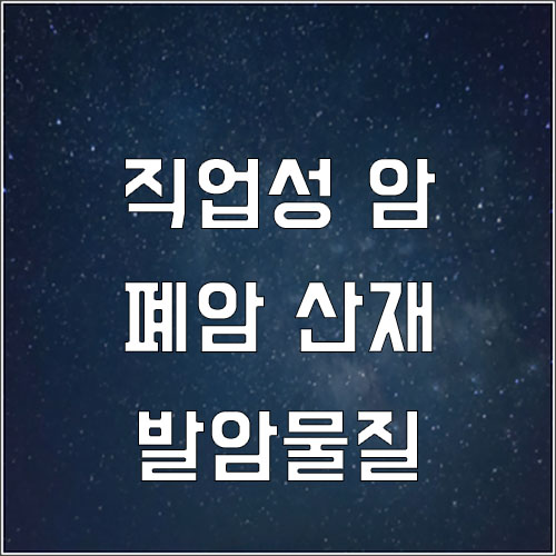  직업성 폐암 산재 발암물질 및 진단