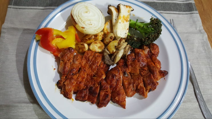  GS 홈쇼핑 순살 닭다리구이 매운맛이랑 순한 소금구이 맛
