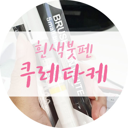  흰색 쿠레타케 붓펜 구입 및 리얼후기