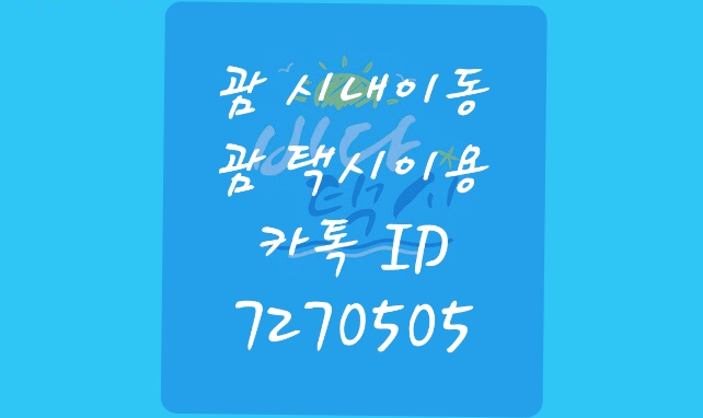  괌 시내 택시 카카오톡 '7270505'