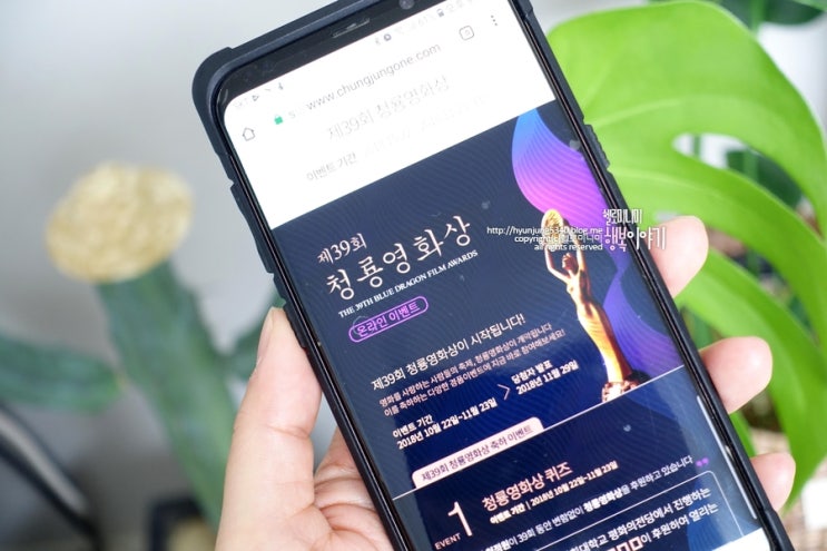 청정원 후원 청룡영화상 퀴즈 이벤트 도저언!