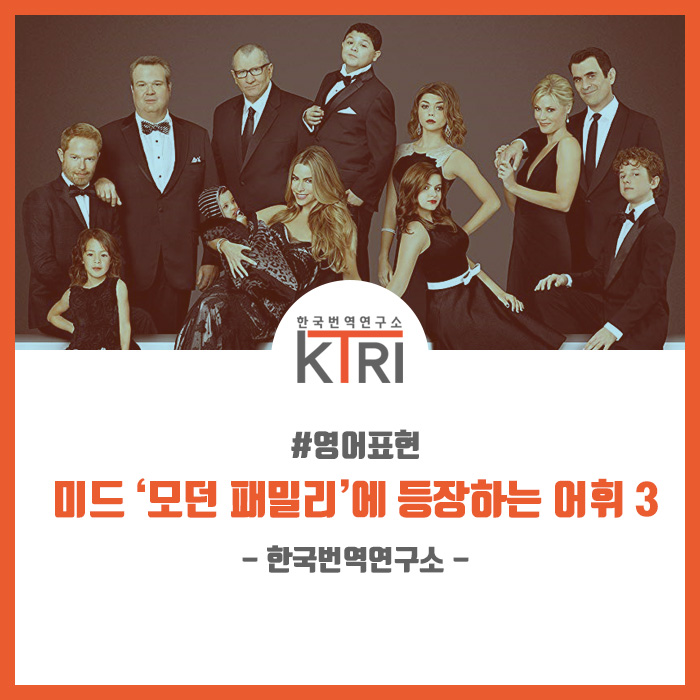 [영어표현] 미국 인기 시트콤 ‘Modern Family(모던 패밀리)’에 등장하는 어휘 ③ - 한국번역연구소 