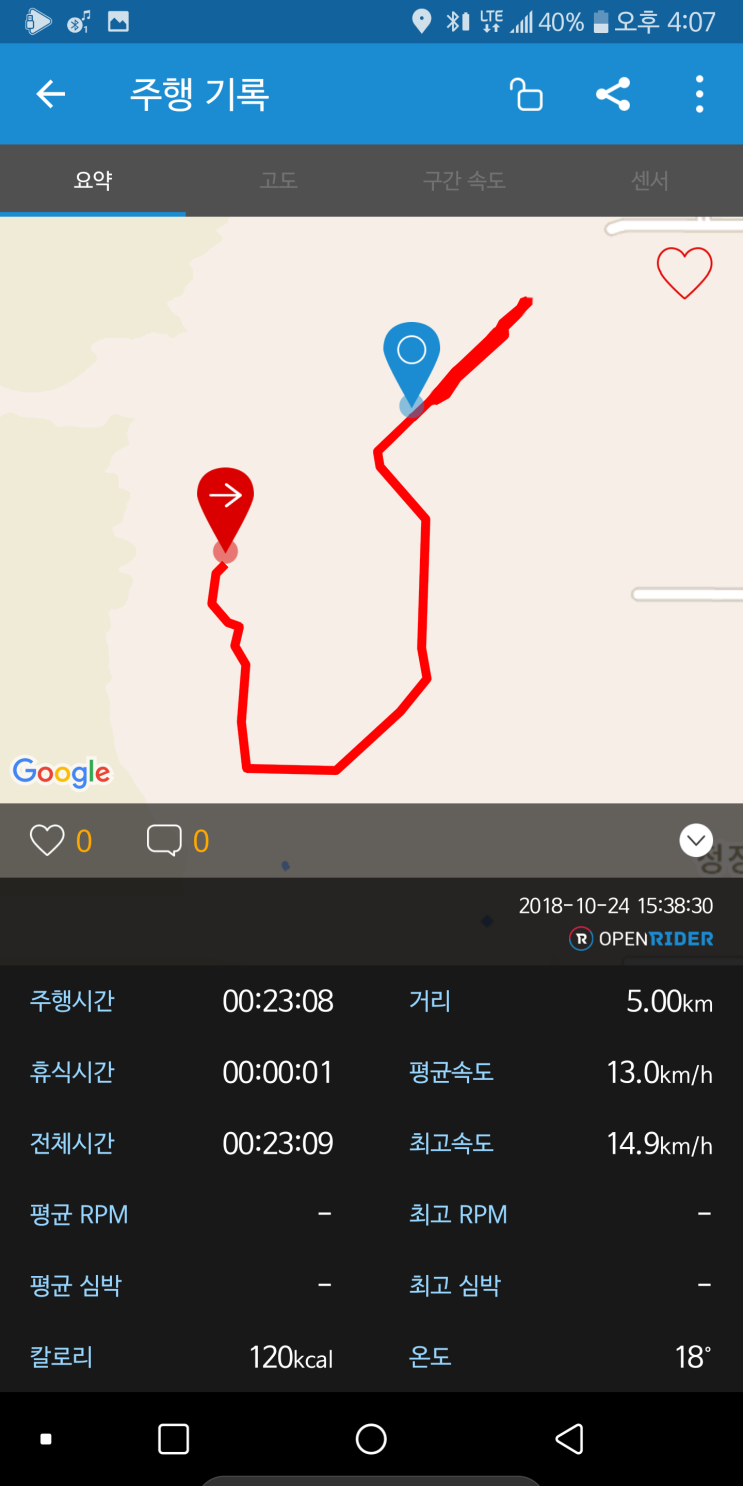 [18.10.24] 메이주 팝스 MEIZU POPs 와 함께 5KM 달리기(feat.이쁜 단풍 & 시원한 폭포수)