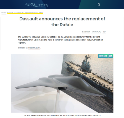 Dassault dévoile le remplaçant du Rafale - Aerobuzz : Aerobuzz