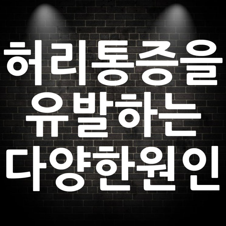  허리 통증 원인