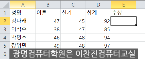 컴퓨터활용능력 2급 필기시험 기출문제 32번 문제풀이 (2018-03-03)