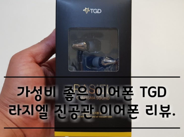 가성비이어폰 TGD 라지엘 진공관 이어폰 리뷰.