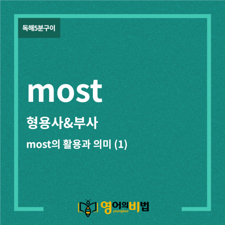 most의 활용과 의미(1)(the most, most of , a most, mostly, almost, at most, 영비온라인, 한승훈영어)