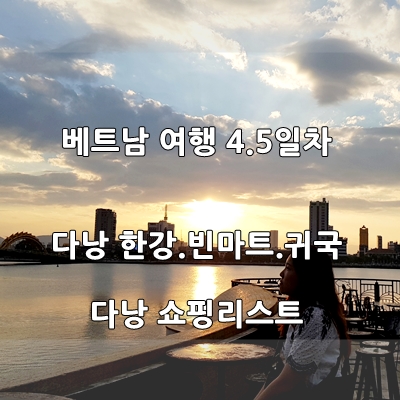  다낭 한강.빈마트.다낭 쇼핑리스트.귀국- 베트남 여행 4.5일차