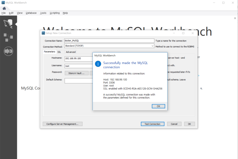Docker의 MySQL 컨테이너 Workbench로 연결하기 : 네이버 블로그 image.