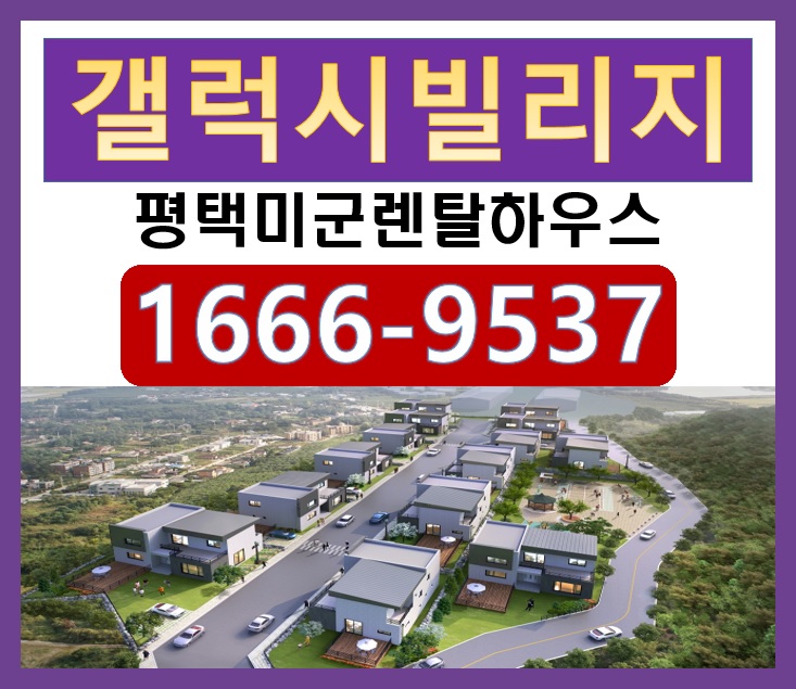  지금이 바로 부동산투자의 골든타임!!"평택미군렌탈하우스 "갤럭시빌리지"와 함께 인생성공을 누려라