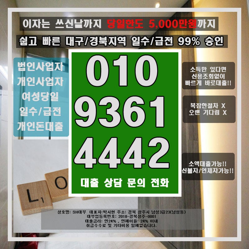 경북일수 소상공인 사업자대출 6