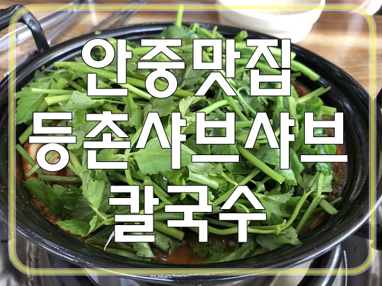  안중맛집 얼큰한 국물이 매력적인 등촌샤브샤브칼국수감기야 물러가라!!