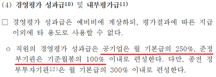  공공기관 경영평가 성과급 지급률 계산방식