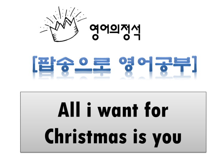  All i want for Christmas is you 가사/해석-영어공부하기