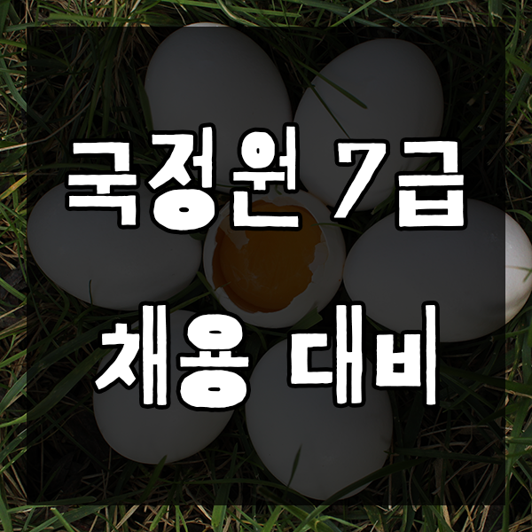  국정원 7급 채용 대비