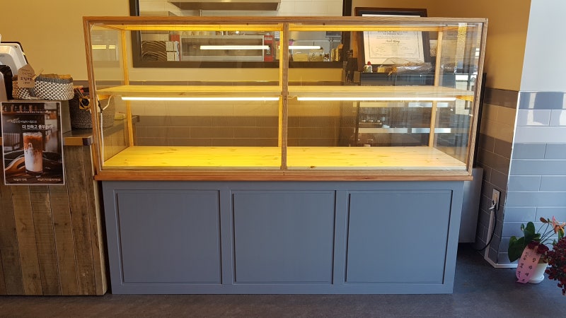 [청주가구제작] 청주법당/ 통원목 및 장식품 진열 수납장 맞춤제작 8