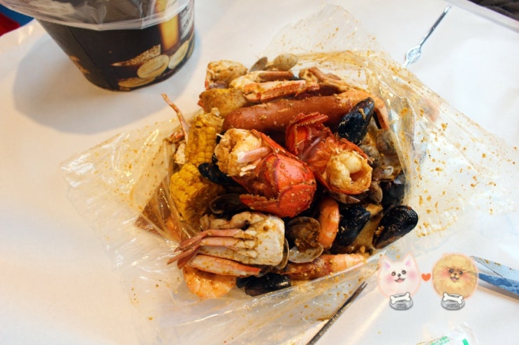  녹사평 보일링크랩 이태원 강아지동반가능 미국식 해산물찜