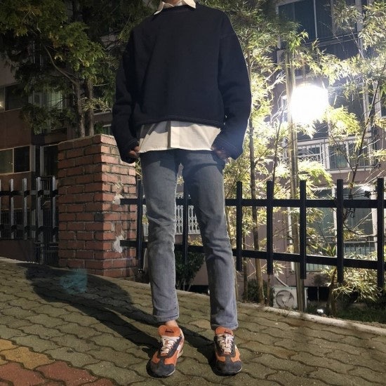 남자 데일리룩[크롭 맨투맨]/남자도 크롭이다/패션블로그