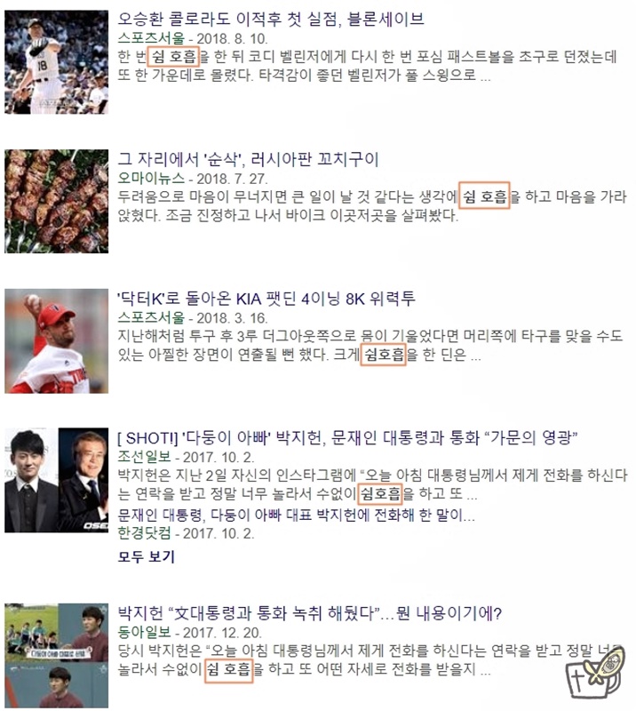  맞춤법 - 우리말 바로쓰기 : 쉼호흡(x) 심호흡(o)