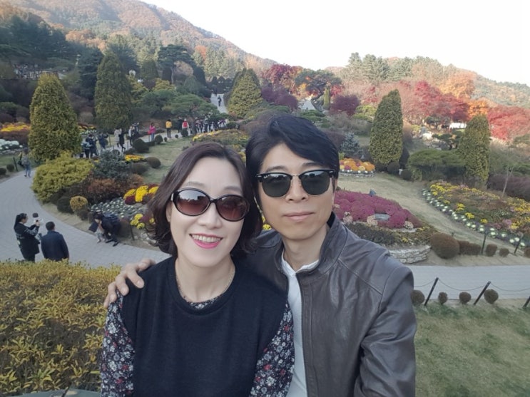  결혼식 참석후 만추의 가평, 대성리역 북한강변, 녹수계곡과 아침고요수목원까지 단풍 드라이브