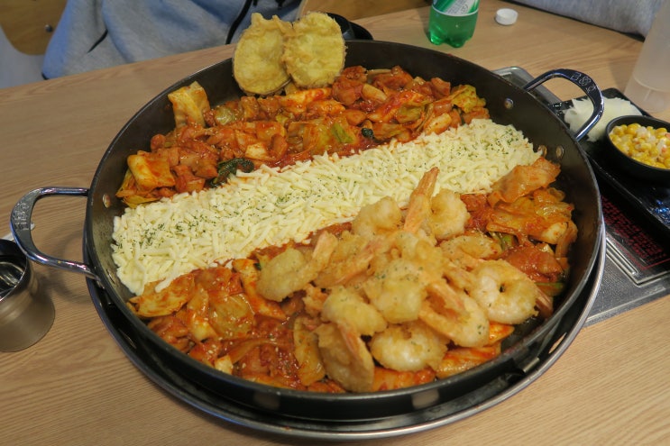초지동 맛집, 홍춘천 초지1점에서 새우치즈 닭갈비 먹고왔음!
