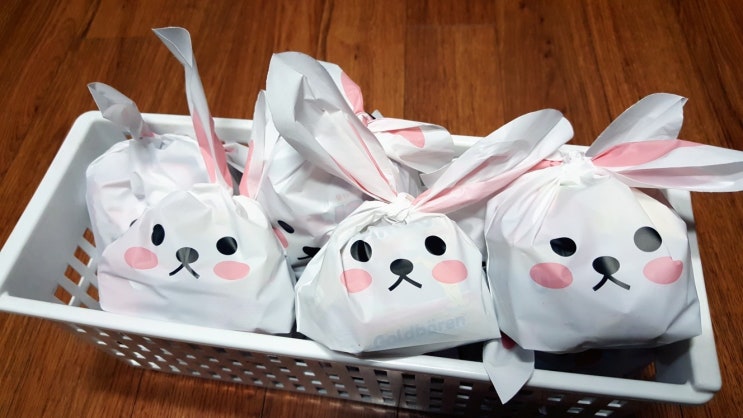  생일답례품 토끼보자기봉투 귀여워요! 아들생일을 위해 준비 했어요