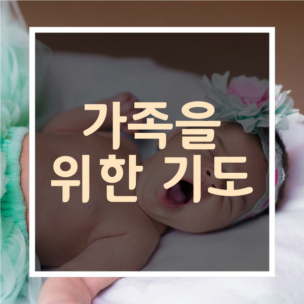  인스타 사랑 글귀-[가족을 위한 기도]