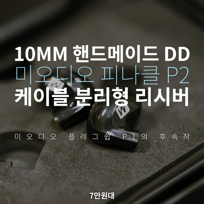  핸드메이드 10mm 다이나믹 드라이버를 탑재한 미오디오 피나클 P2-Mee Audio Pinnacle P2 십만원 이하 중저가 이어폰 추천 음질 좋은 중고음 성향 유선 이어폰