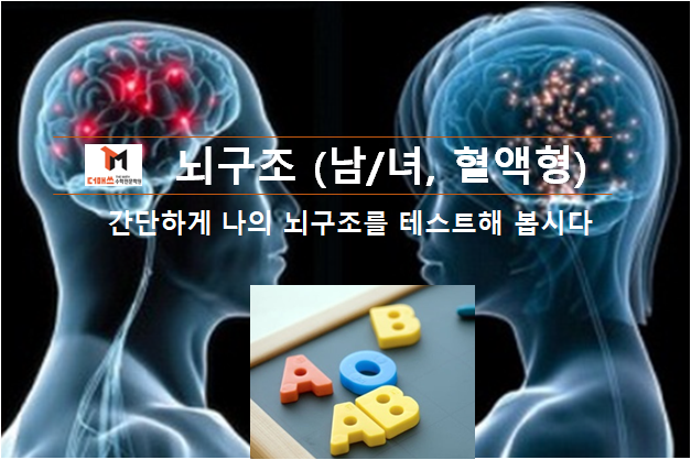  [진해수학학원/더매쓰] 뇌구조 차이 (남/녀, 혈액형) 및 나의 뇌구조 테스트...