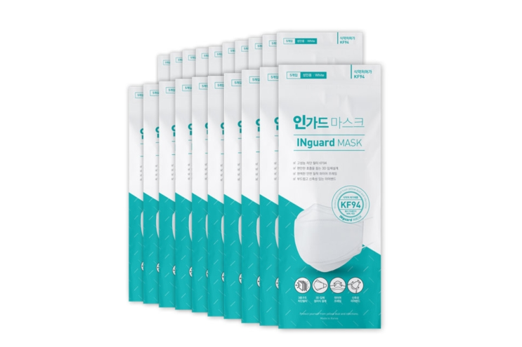  [G마켓] 인가드 미세먼지마스크 KF94화이트100매 황사질병예방 지마켓 구입 (40,670원 / 무료배송)