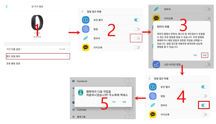 윈마이 스마트 밴드 Fit HR 사용기