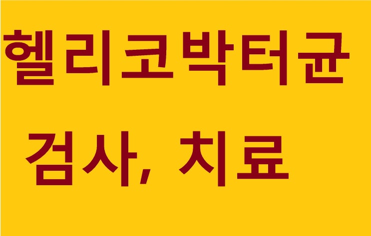 헬리코박터균 검사와 치료절차 쉽게알기 헬리코박터균 검사와 치료절차 쉽게알기