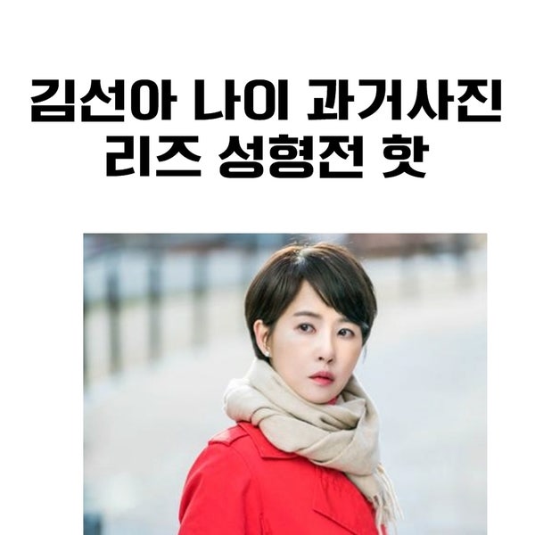 김선아 나이 과거사진 리즈 성형전 핫